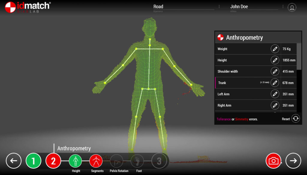 Bikefit 3D scanning